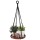 SUREAM Macrame Plant Hanger, Handmade Cotton Plant Hangers with Wood Tray, Flower Pot Holder for Living Room Bedroom Kitchen Decor