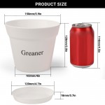 GREANER 4 Inch Plant Pot, White Plant Pots Indoor with Drainage, Thickened Succulent Planters with Saucers for Home Garden Indoor Outdoor Flowers