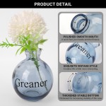 Suream Blue Small Vase, 3 Packs Decorative Bud Vases in Bulk for Centerpieces, Mini Vases for Rustic Wedding Floral Arrangements Home Decorations